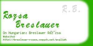 rozsa breslauer business card